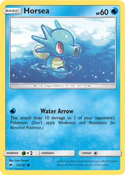 Burning Shadows 029/147 Horsea (Reverse Holo)