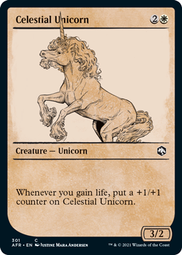 Adventures in the Forgotten Realms 301 Celestial Unicorn (Rulebook Art)