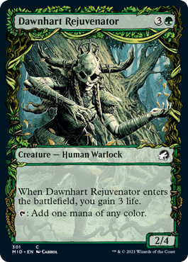 Innistrad: Midnight Hunt 301 Dawnhart Rejuvenator (Showcase Equinox Frame)