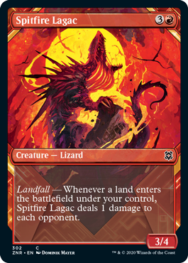 Zendikar Rising 302 Spitfire Lagac (Showcase Frame)