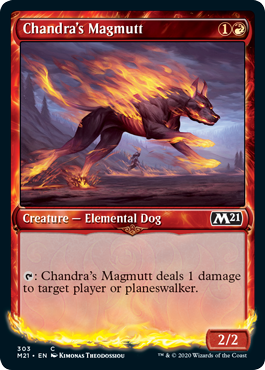 Core Set 2021 303 Chandra's Magmutt (Showcase)