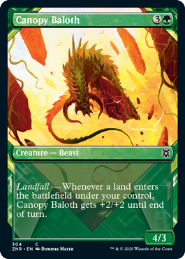 Zendikar Rising 304 Canopy Baloth (Showcase Frame)