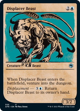 Adventures in the Forgotten Realms 305 Displacer Beast (Rulebook Art)