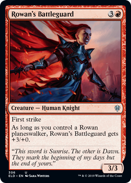 Throne of Eldraine 306 Rowan's Battleguard (Planeswalker Deck)