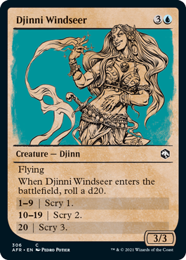 Adventures in the Forgotten Realms 306 Djinni Windseer (Rulebook Art)