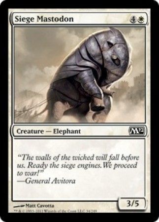 Magic 2012 034/249 Siege Mastodon