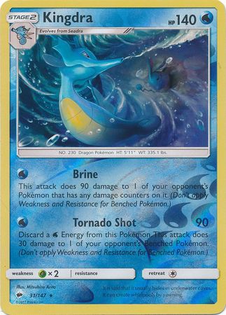 Burning Shadows 031/147 Kingdra (Reverse Holo)