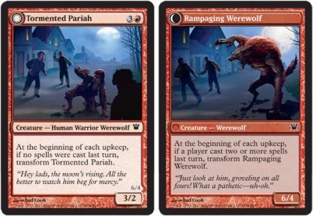 Innistrad 165/264 Tormented Parish/Rampaging Werewolf