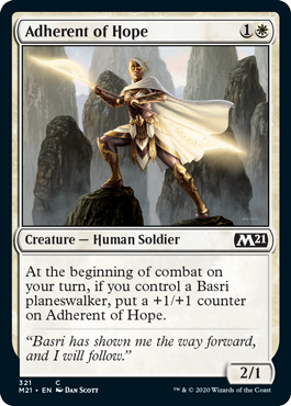 Core Set 2021 321 Adherent of Hope (Planeswalker Deck)