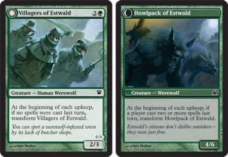 Innistrad 209/264 Villagers of Estwald/Howlpack of Estwald