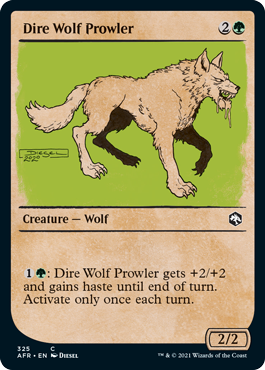 Adventures in the Forgotten Realms 325 Dire Wolf Prowler (Rulebook Art)