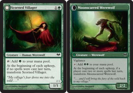 Dark Ascension 125/158 Scorned Villager/Moonscarred Werewolf