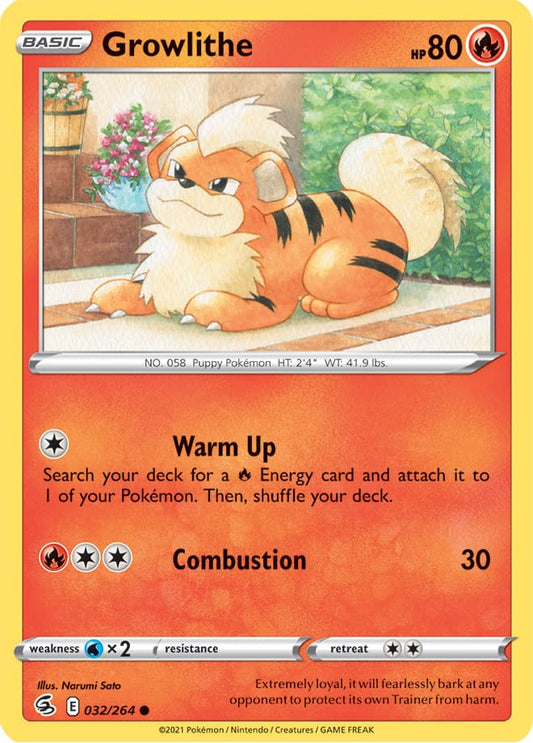 Fusion Strike 032/264 Growlithe