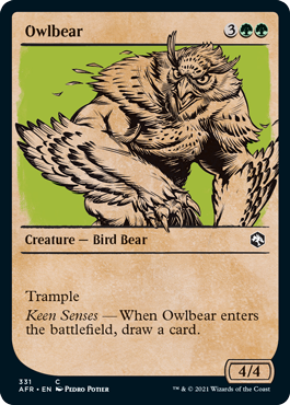 Adventures in the Forgotten Realms 331 Owlbear (Rulebook Art)