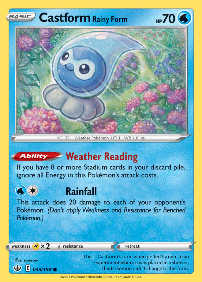 Chilling Reign 033/198 Castform Rainy Form