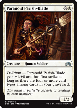 Shadows Over Innistrad 033/297 Paranoid Parish-Blade