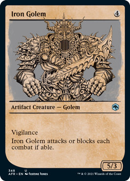 Adventures in the Forgotten Realms 348 Iron Golem (Rulebook Art)