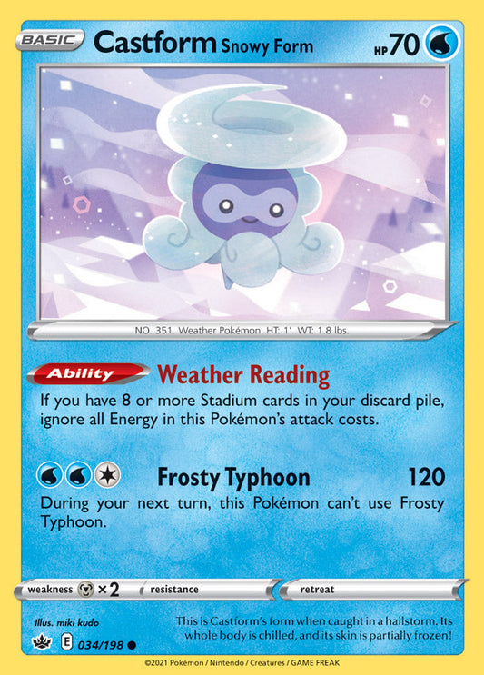 Chilling Reign 034/198 Castform Snowy Form