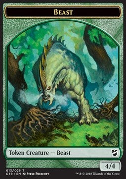 Beast 013/026 - Plant 017/026 Commander 2018 Token