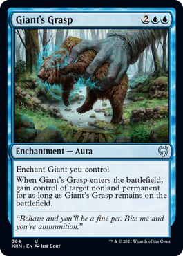 Kaldheim 384 Giant's Grasp (Theme Booster Card)