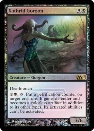 Magic 2013 118/249 Xathrid Gorgon (Prerelease Foil)