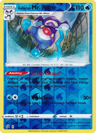 Rebel Clash 038/192 Galarian Mr. Rime (Reverse Holo)