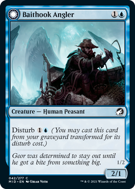 Innistrad: Midnight Hunt 042/277 Baithook Angler//Hook-Haunt Drifter