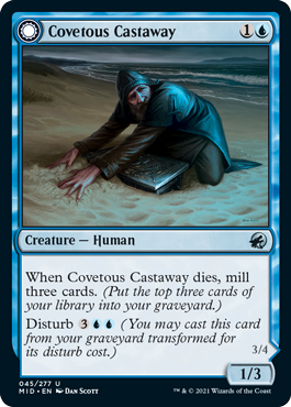 Innistrad: Midnight Hunt 045/277 Covetous Castaway//Ghostly Castigator