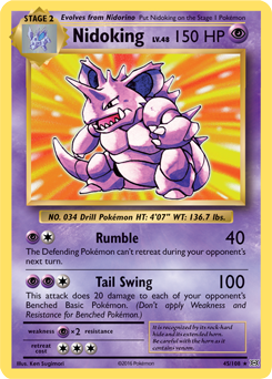 Evolutions 045/108 Nidoking (Non-Holo Theme Deck Exclusive)