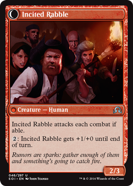 Shadows Over Innistrad 046/297 Town Gossipmonger/Incited Rabble