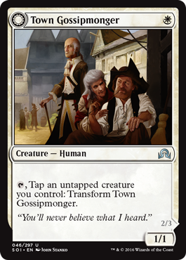 Shadows Over Innistrad 046/297 Town Gossipmonger/Incited Rabble