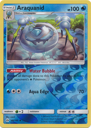 Sun & Moon 046/149 Araquanid (Reverse Holo)