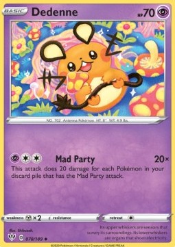 Darkness Ablaze 078/188 Dedenne (Reverse Holo)(Pokemon Prize Pack Series)