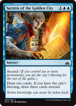 Rivals of Ixalan 052/196 Secrets of the Golden City