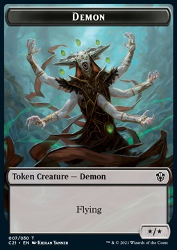 Demon 007/030 - Fungus Beast 015/030 Strixhaven Commander Token