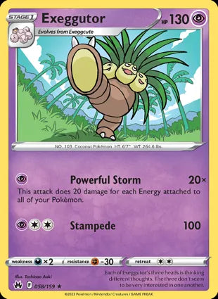 Crown Zenith 058/159 Exeggutor