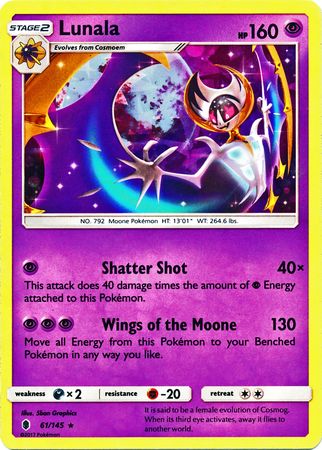 Guardians Rising 061/145 Lunala (Shatter Holo)