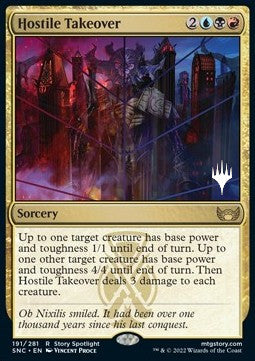 Streets of New Capenna 191/281 Hostile Takeover (Silver Stamped)