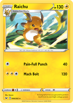 Sword & Shield 066/202 Raichu