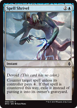 Battle for Zendikar 066/274 Spell Shrivel