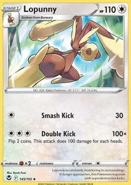 Silver Tempest 145/195 Lopunny (Reverse Holo)