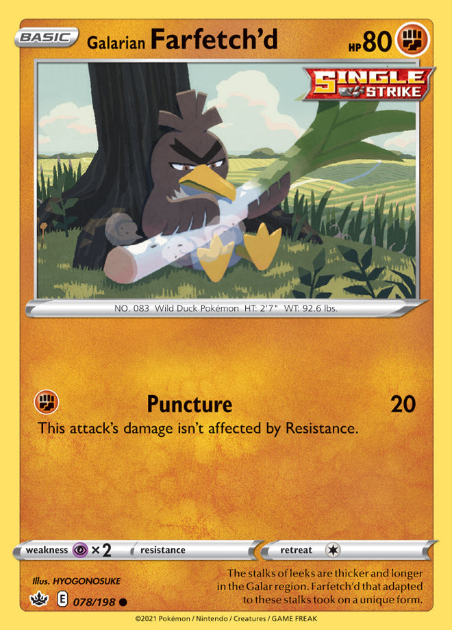 Chilling Reign 078/198 Galarian Farfetch'd