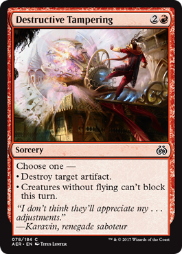 Aether Revolt 078/184 Destructive Tampering