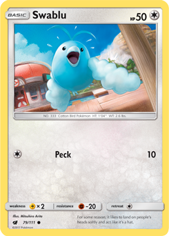 Crimson Invasion 079/111 Swablu (Reverse Holo)