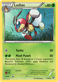 XY Base Set 007/146 Ledian