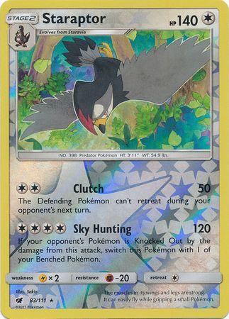 Crimson Invasion 083/111 Staraptor (Reverse Holo)