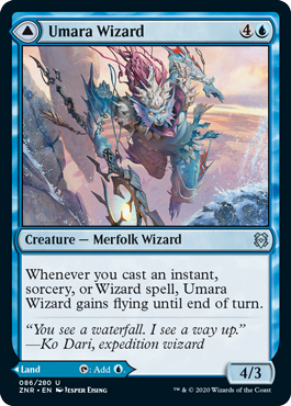 Zendikar Rising 086/280 Umara Wizard//Umara Skyfalls