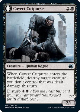 Innistrad: Midnight Hunt 092/277 Covert Cutpurse//Covetous Geist