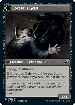 Innistrad: Midnight Hunt 092/277 Covert Cutpurse//Covetous Geist