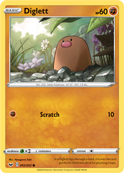 Sword & Shield 092/202 Diglett